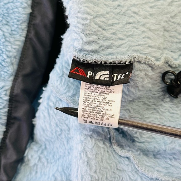 The North Face Womens Size S/P Blue  Full Zip Summit Series Fleece Jacket - Picture 6 of 9